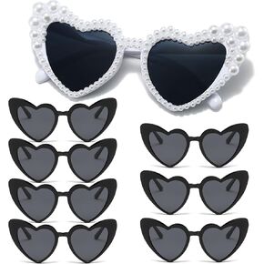 Pearl Bride Heart Sunglasses Bachelorette Party Supplies Bridesmaids Wedding Party Favor Bridal Shower Accessory