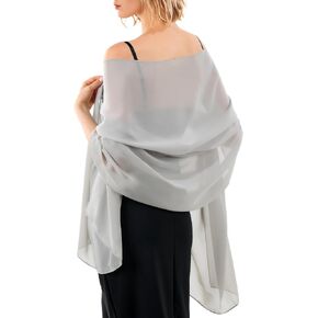 FURTALK Chiffon Shawl Wraps for Women Evening Dresses Soft Scarf Formal Wedding Bridal Scarves