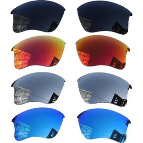 Acefrog 4 Pairs Polarized Replacement Lenses for Oakley Flak Jacket XLJ OO9009 Sunglasses, Perfectly Fit, Impact Resistant, Anti-scratch, Women's Lenses, Value Pack