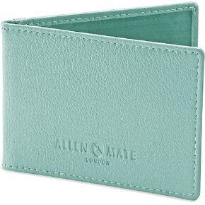 ALLEN & MATE Genuine Leather Bus Pass Travel Card Holder/Driving License Oyster, Minimalist Wallet Credit Card Holder (Brown Premium) in Kuwait