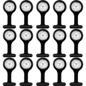 Kenning 15 Pack Clip on Nurse Watches for Women Men, Silicone Lapel Pin Pocket Fob Stethoscope Watches with Second Hand for Doctor Nurse Student Graduation Xmas Birthday Gifts in Kuwait