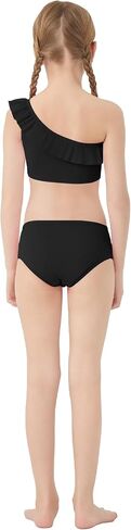 QBK Girls's Swimming Suit Swim Brief UPF50+ Rash Guard Swimsuit Super Contrect Quick Dry (2T-14 Years) in Kuwait