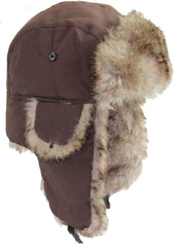 Lukitty Trapper Warm Russian Trooper Hat Winter Skiing Cap Women Men Windproof in Kuwait