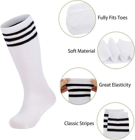 Zando Kids Soccer Socks Baseball Football Softball Socks Cotton Girls Uniform Socks Boys Knee High Socks in Saudi Arabia