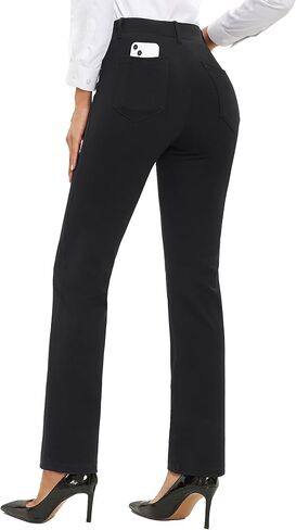 stelle Women Dress Pants الأعمال غير الرسمية ساق مستقيمة 30 "سروال عمل امتداد سحب على بنطلون منتظم مع 4 جيوب in Kuwait