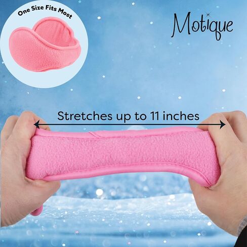 Motique Accessories Adjustable Ear Warmers Men Women Solid Polar Fleece Folding Winter Earmuff in Saudi Arabia