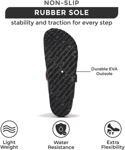 Project Cloud Mens Clogs - قبضات رغوة جلدية حقيقية للحبوب للرجال لدعم القدمين - بغال منصة غير قابلة للانزلاق (بروكلين) in Kuwait