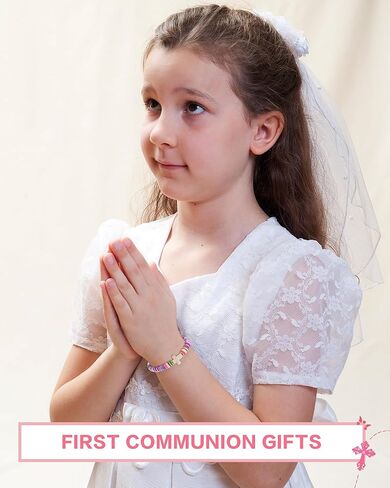 First Communion Gifts for Girls - Cross Bracelet for Girls First Holy Communion, Baptism, Confirmation Gifts for Teen Girls Granddaughter Daughter Niece in Kuwait