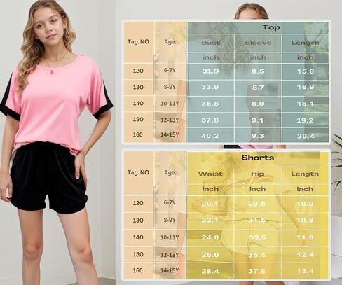 SELINK Girls Travel Outfits Set Rainbow Striped Two Piece Lounge Sets Casual Sweat Tracksuit Matching Runner Shorts in Kuwait