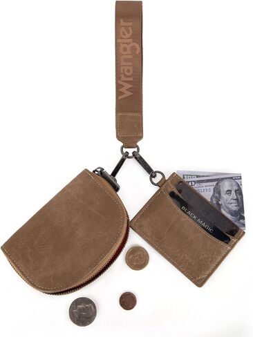 Montana West Wrangler KeyChain Wallet Wristlet Wallets for Women Dual Pouch Wristlet Rfid Blocking Credit Card Holder Wallet in Kuwait