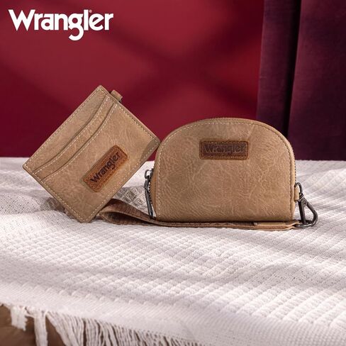 Montana West Wrangler KeyChain Wallet Wristlet Wallets for Women Dual Pouch Wristlet Rfid Blocking Credit Card Holder Wallet in Kuwait