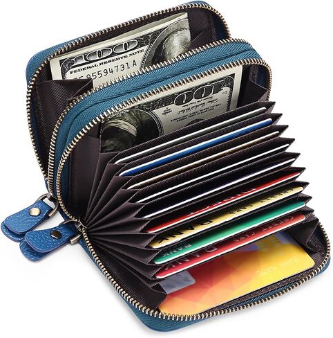 GOIACII Small Genuine Leather Wallet for Women, RFID Blocking Credit Card Holder Wallet in Kuwait