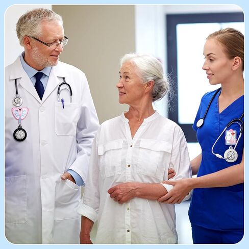 8 Pcs Retractable CNA Appreciation Gift Nurse Watch Gift Clip on Lapel with Luminous Pointer Badge Reel Decoration in Kuwait