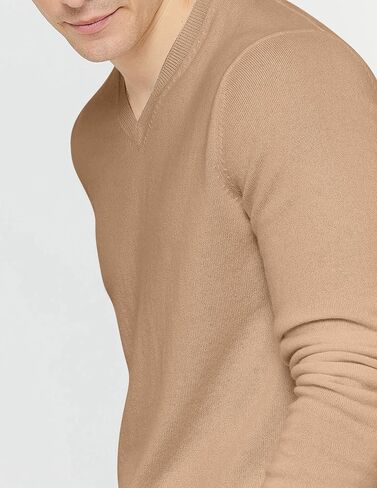 سترة V-Neck الأساسية للرجال من Cashmere للرجال 100 ٪ Cashmere Classic Classic Long Sleeve Pullover in Kuwait