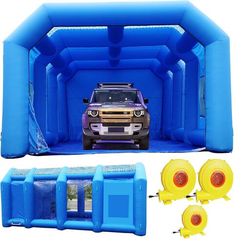 Xmaybang Inflatable Paint Booth 12x7x8.8Ft with 1 Blowers Portable Car Paint Booth with Filter System for Professional Automotive Workstations Paint Booths in Kuwait