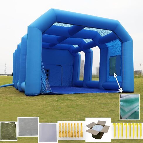 Xmaybang Inflatable Paint Booth 12x7x8.8Ft with 1 Blowers Portable Car Paint Booth with Filter System for Professional Automotive Workstations Paint Booths in Kuwait