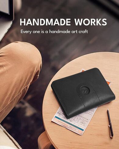 ALLIVE Passport Holder for Travel, Genuine Leather Passport Holder with Airtag Women Men,Travel Must Haves Airport Essentials, Passport Cover Travel Gifts Black in Saudi Arabia