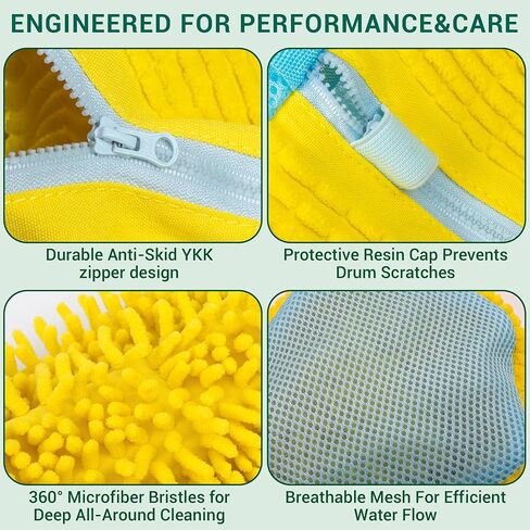 Shoe Washing Machine Bag - Set of 2 Shoe Washing Bags, 360° Deep Clean Shoes Laundry Bag, Reusable Shoe Bag for Washing Machine, Sneaker washing machine bags, Yellow in Kuwait