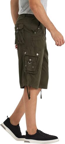 Mens Cargo Shorts with 8 Pockets Long Below Knee Length Relaxed Fit Casual Hiking Work Outdoor in Kuwait