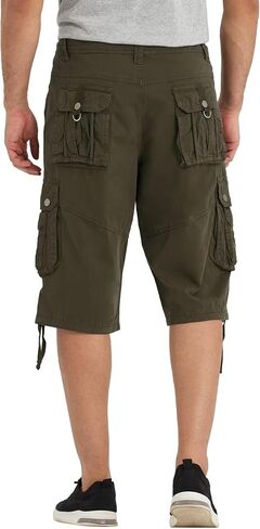 Mens Cargo Shorts with 8 Pockets Long Below Knee Length Relaxed Fit Casual Hiking Work Outdoor in Kuwait