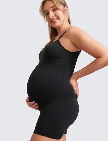 CRZ YOGA Butterluxe Maternity Workout Romper for Women Casual Spaghetti Strap Shorts Jumpsuit Pregnancy Tank Top Bodysuit in Saudi Arabia