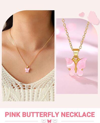 UNGENT THEM Happy 6th 7th 8th 9th 10th 11th 12th Birthday Gifts, You Make The World A More Beautiful Place Butterfly Necklace Bday Presents in Kuwait