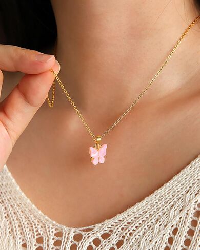 UNGENT THEM Happy 6th 7th 8th 9th 10th 11th 12th Birthday Gifts, You Make The World A More Beautiful Place Butterfly Necklace Bday Presents in Kuwait