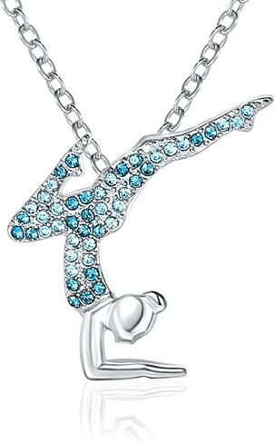 Gymnastics Necklaces for Teen Girls,Gymnastics Gifts for Girls,Cute Sport Ballerina Pendant Necklace Jewelry Birthday Christmas Gifts in Saudi Arabia