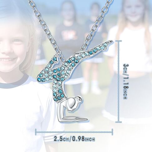 Gymnastics Necklaces for Teen Girls,Gymnastics Gifts for Girls,Cute Sport Ballerina Pendant Necklace Jewelry Birthday Christmas Gifts in Saudi Arabia