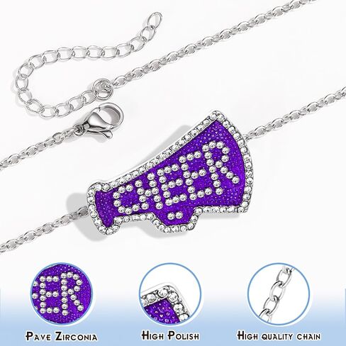 Cheer Necklaces for Teen Girls,Cheer Gifts for Girls,Cute Cheerleading Pendant Necklace Jewelry Birthday Christmas Gifts in Kuwait