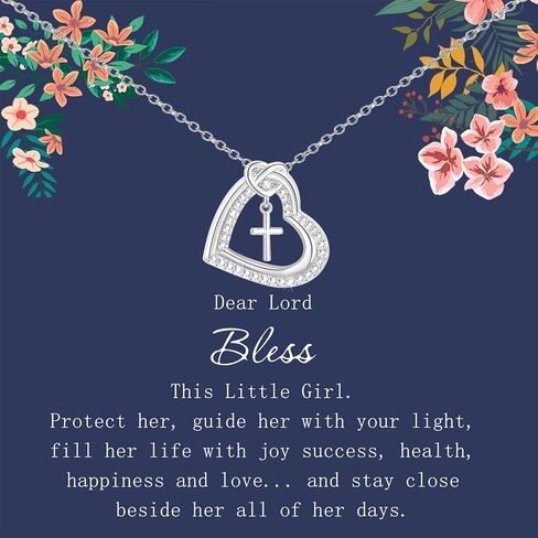 Cross Necklace for Daughter Baptism First Communion Confirmation Graduation Gifts for Daughter in Saudi Arabia