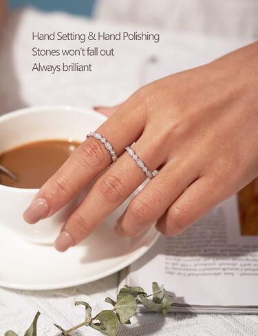 IMOLOVE MOISSANITE BANDENT BANDER RINGS FOR Women Evil Eye Leved 925 Sterling Silver Rings with 18K Gold Plated Beatherity Learable Learming Ringer Size Size 3-11.5 in Kuwait
