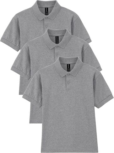 Gildan Boys DryBlend Short Sleeve Polo, Style G8800b, 3-Pack in Saudi Arabia
