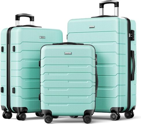 ABS Hardside Luggage with Spinner Wheels TSA Lock,(Carry-on,mint green) in Saudi Arabia