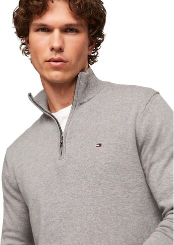 Tommy Hilfiger Men's Lightweight Pullover Quarter Zip Sweater in Saudi Arabia