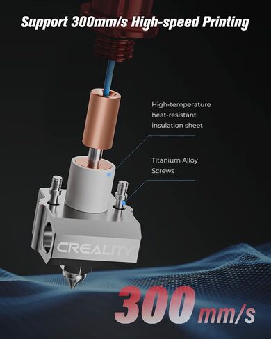 مجموعة ترقية كتلة السخان الرسمية من Creality Sprite Extruder، فوهة نحاسية مطلية بالحرارة من النحاس ثنائي المعدن، درجة حرارة عالية 300 درجة مئوية، مناسبة لـ Ender 3 S1، S1 Pro، CR-10 Smart Pro in Kuwait