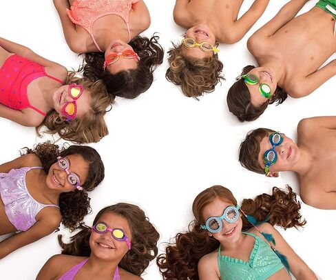Bling 2O Kids Swimming Goggles - Swim Goggles for Girls - Anti Fog, No Leak, Non Slip, UV Protection with Hard Travel Case - 8+ (Blue Mermaid) in Saudi Arabia