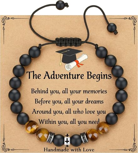 TONY & SANDY First Day of School Bracelet Back to School Gifts for Students Boys Men Son Grandson Nephew Friends, Graduation Gifts for Him in Kuwait