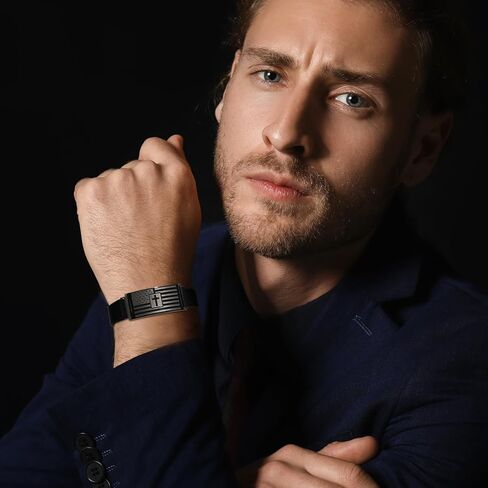 هدايا التخرج من دودينر-العلم الأمريكي/العلم سوار الصليب للرجال ، هدية مجوهرات آية الكتاب المقدس من الفولاذ المقاوم للصدأ ، هدايا التخرج له الرجال in Kuwait