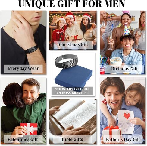 هدايا التخرج من دودينر-العلم الأمريكي/العلم سوار الصليب للرجال ، هدية مجوهرات آية الكتاب المقدس من الفولاذ المقاوم للصدأ ، هدايا التخرج له الرجال in Kuwait