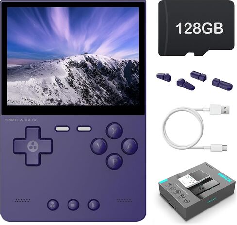 Trimui Brick Handheld Game Console 3.2 inches Display Game Console ، وتدعم شاشة IPS 1024 × 768 أجهزة محاكاة متعددة ، Linux System مدمجة 64 جرام TF Red in Kuwait