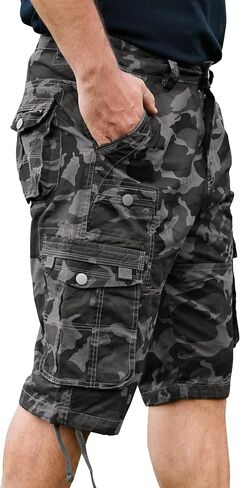 Cargo Shorts for Men Multi Pockets Mens Shorts Below Knee Casual Hiking Summer Shorts in Saudi Arabia
