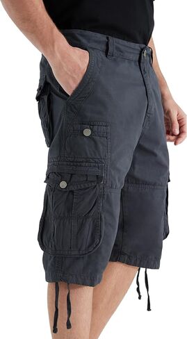 Cargo Shorts for Men Multi Pockets Mens Shorts Below Knee Casual Hiking Summer Shorts in Saudi Arabia