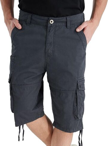 Cargo Shorts for Men Multi Pockets Mens Shorts Below Knee Casual Hiking Summer Shorts in Saudi Arabia