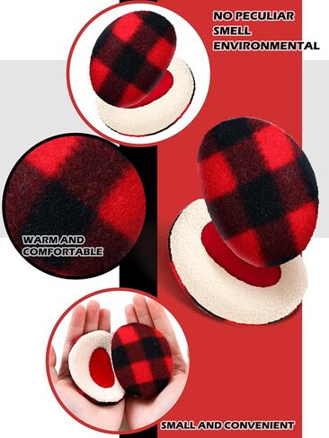 Geyoga 4 Pairs Bandless Ear Muffs Fleece Thick Winter Ear Covers Warmer Cold Weather for Women in Saudi Arabia