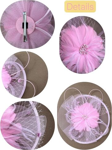 Lucky Leaf Women Girl Fascinators Hair Clip Hairpin Hat Feather Cocktail Wedding Tea Party Hat in Saudi Arabia