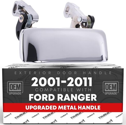 مجموعة مقابض الباب الخارجية، الأمامي الأيسر والأيمن - متوافق مع 1998-2011 Ford Ranger، 2001-2010 Mazda B2300، B3000، B4000 - أسود مزخرف، معدن - OEM 2L5Z-1022404-BAA، 6L2Z7822405DBPT in Kuwait