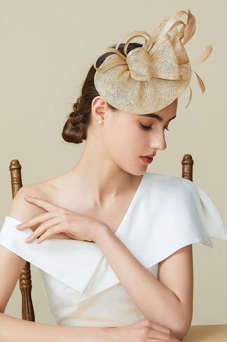 BABEYOND Women's Pillbox Fascinator Hat Kentucky Derby Hat Feather Fascinator Headband Tea Party Fascinator Hat for Cocktail in Kuwait