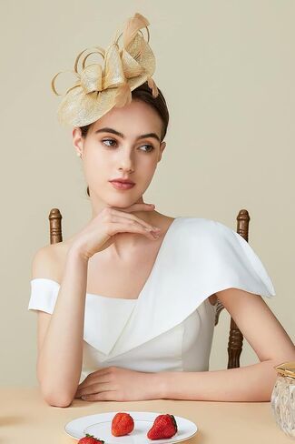 BABEYOND Women's Pillbox Fascinator Hat Kentucky Derby Hat Feather Fascinator Headband Tea Party Fascinator Hat for Cocktail in Kuwait