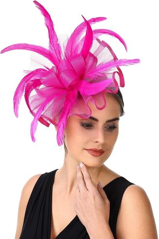 Lucky Leaf Girl Lady Hat Headwear Organza Church Feather Clip Fascinators Hat Wedding Party Cap for Women in Saudi Arabia